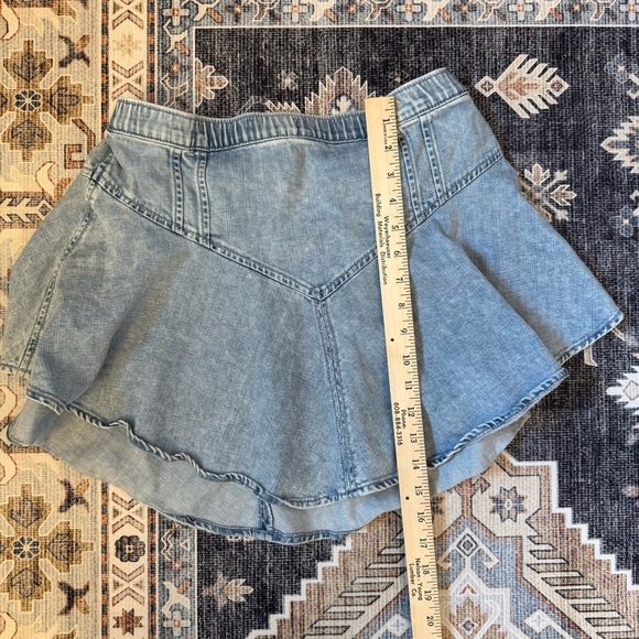 Aerie Mini Denim Flared Skirt Women’s Size Medium - Picture 9 of 11